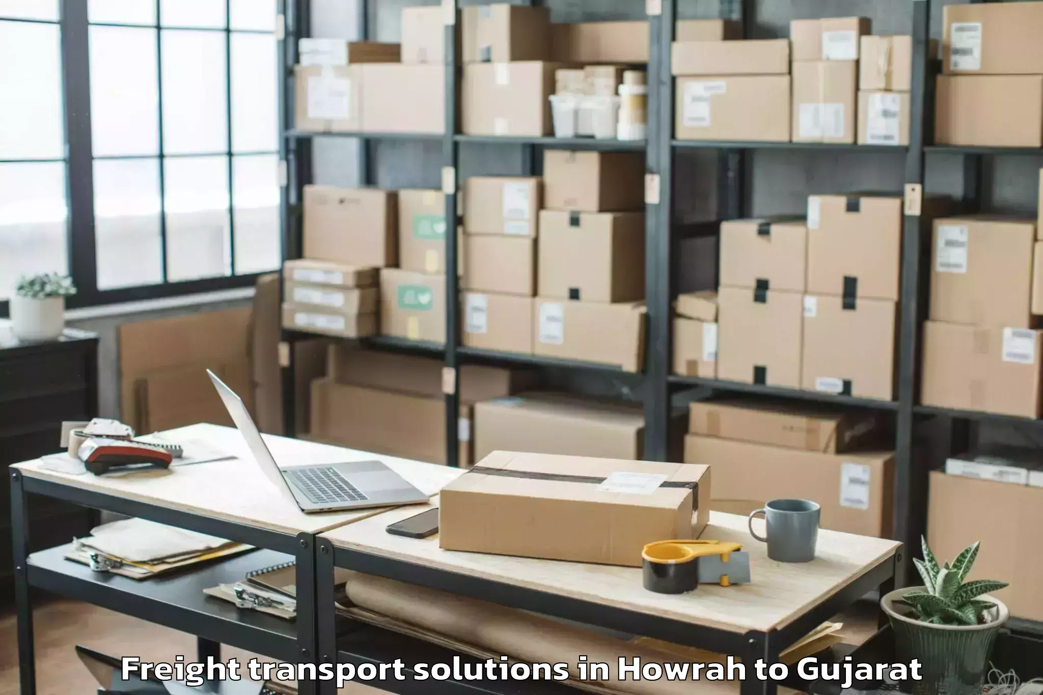 Hassle-Free Howrah to Porbandar Airport Pbd Freight Transport Solutions